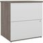 Bestar Ridgeley 28W 2 Drawer Lateral File Cabinet In Silver Maple & Pure White