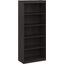 Bestar Ridgeley 30W 5 Shelf Bookcase In Charcoal Maple