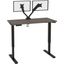 Bestar Universel Standing Desk With Dual Monitor Arm In Bark Grey