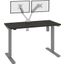 Bestar Upstand Standing Desk With Dual Monitor Arm In Deep Grey 175860-000032