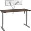 Bestar Upstand Standing Desk With Dual Monitor Arm In Antigua 175870-000052