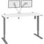 Bestar Upstand Standing Desk With Dual Monitor Arm In White 175870-000017