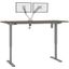 Bestar Upstand Standing Desk With Dual Monitor Arm In Bark Grey 175880-000047