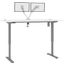 Bestar Upstand Standing Desk With Dual Monitor Arm In White 175880-000017