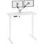 Bestar Viva 48W x 24D Electric Standing Desk With Monitor Arms In White
