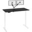 Bestar Viva 60W x 30D Electric Standing Desk With Monitor Arms In Black