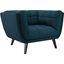 Bestow Blue Upholstered Fabric Arm Chair