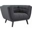 Bestow Gray Upholstered Fabric Arm Chair