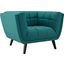 Bestow Teal Upholstered Fabric Arm Chair
