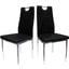 Beverly Faux Leather Upholstered Side Chair Set of 2 In Black