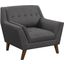 Binetti Accent Chair In Charcoal Pebble