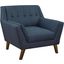 Binetti Accent Chair In Navy Peacock