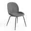 Biza Upholstered Velvet Side Chairs with Black Matte Finished Metal Legs Set of 2 In Platinum