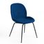 Biza Upholstered Velvet Side Chairs with Black Matte Finished Metal Legs Set of 2 In Sapphire