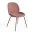 Biza Upholstered Velvet Side Chairs with Gold Finished Metal Legs Set of 2 In Blush