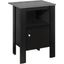 Black And Grey Top Nightstand With Storage