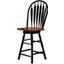 Black Cherry Selections Antique Black and Cherry 24 Inch Swivel Barstool