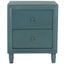 Blaise Steel Teal Accent Stand with 2 Storage Drawers