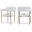 Blake Boucle Fabric Dining Chair Set of 2 In Cream