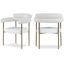 Blake Vegan Leather / Boucle Fabric Dining Chair Set of 2 In Cream