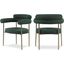 Blake Green Boucle Fabric Dining Chair Set of 2