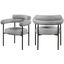Blake Grey Boucle Fabric Dining Chair Set Of 2