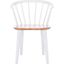 Blanchard 18 Inch Curved Spindle Side Chair in Natural and White