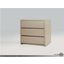 Blanche High Gloss Stone Night Table - 3 Drawers