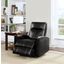 Blane Power Motion Recliner In Black Top Grain Leather Match