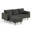 Bloomfield Reversible Sectional In Charcoal