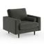 Bloomfield Upholstered Fabric Arm Chair In Charcoal Grey