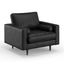 Bloomfield Upholstered Vegan Leather Arm Chair In Midnight