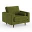 Bloomfield Upholstered Velvet Arm Chair In Olive Green