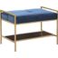 Blue And Brass Bench