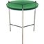 Bolt Polished Stainless Steel And Green Top 18 Inch End Table