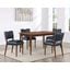 Bonito Faux Leather 5 Piece Dining Set In Midnight Blue