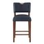 Bonito Faux Leather Wood Counter Height Stool In Midnight Blue