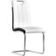 Bono Faux Leather Modern Dining Side Chair Set of 2 In White And Black