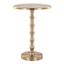 Bora 26.75 Inch Metal Accent Table In Gold