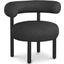 Bordeaux Black Boucle Fabric Accent Chair 495Black
