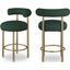 Bordeaux Boucle Fabric Stool Set of 2 In Green