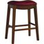 Bowen Red 30 Inch Backless Bar Stool