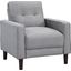 Bowen Upholstered Track Arms Tufted Chair In Grey