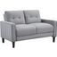 Bowen Upholstered Track Arms Tufted Loveseat In Grey