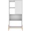 Bowery Bookcase With 5 Shelves In White And Oak