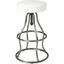 Bowie Stool In White Leather