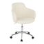 Boyne Office Chair In Cream and Chrome