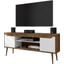 Bradley TV Stand Rustic Brown And White With 2 Media Shelves And 2 Storage Shelves In Rustic Brown And White