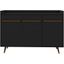 Bradley Buffet 53.54 Stand With 4 Shelves Black