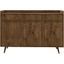 Bradley Buffet 53.54 Stand With 4 Shelves Rustic Brown